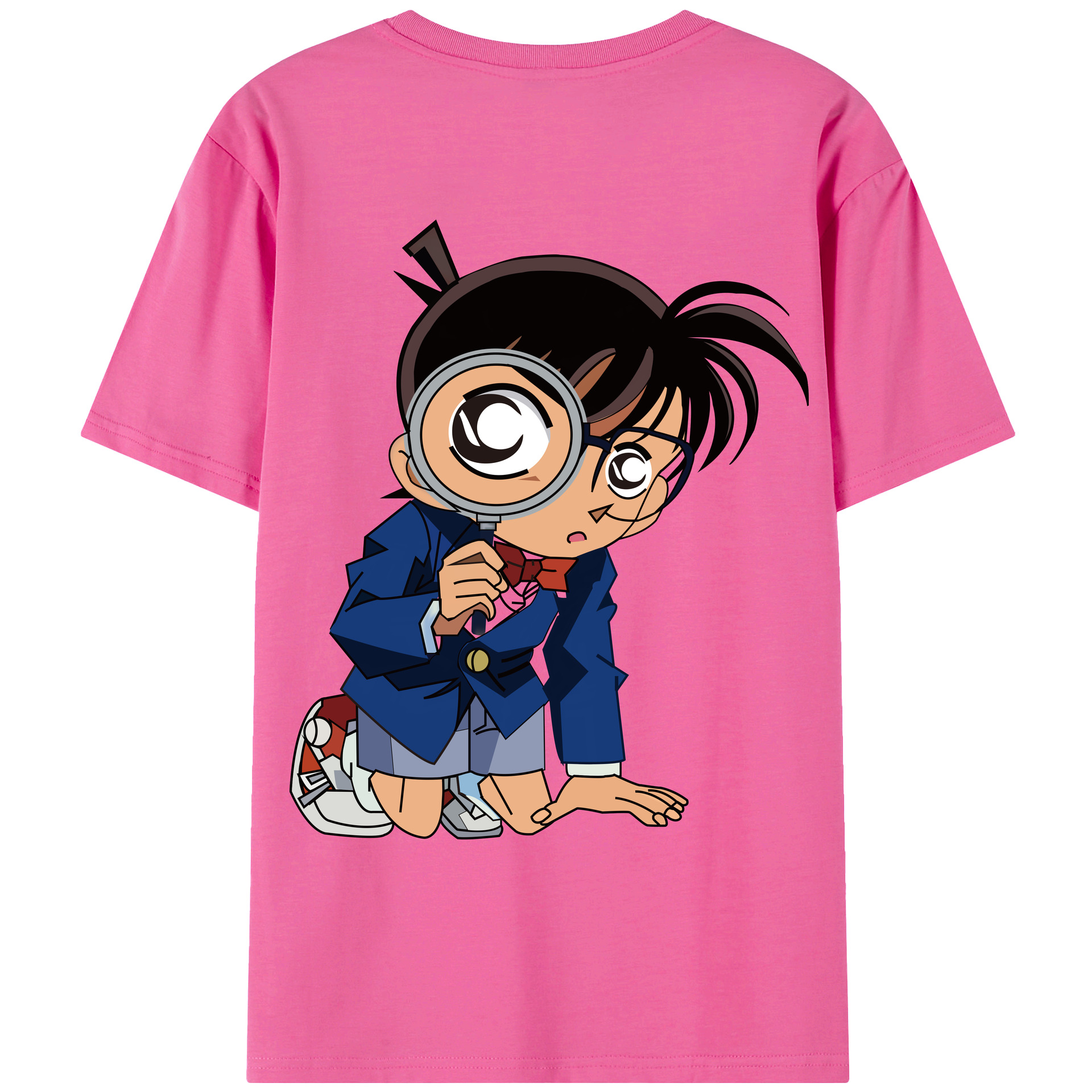 （画像用） 名探偵コナン 江戸川 コナン Detective Conan Conan Edogawa レディース半袖Tシャツ(バックプリント)